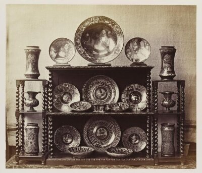 Works of art in pottery, glass, and metal in the collection of John Henderson, Plate VI, Majolica dishes and vessels