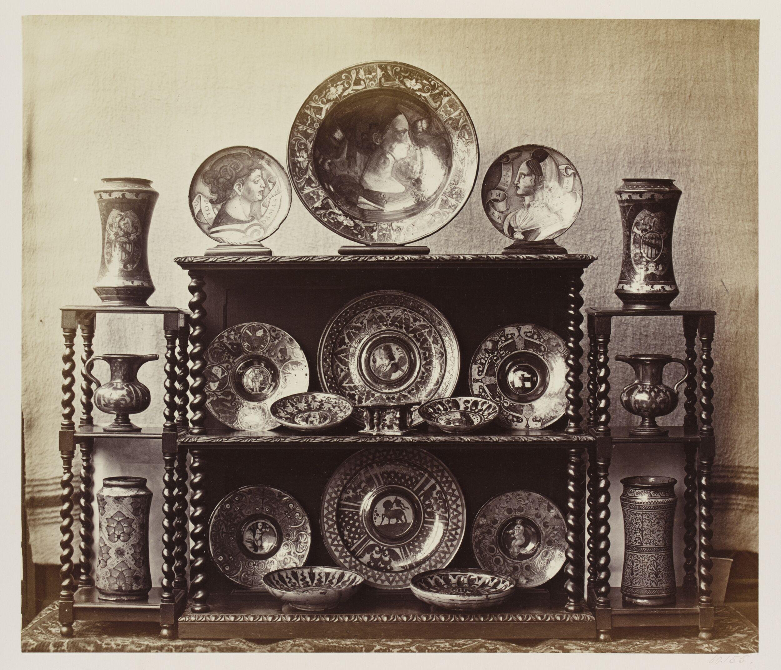 Works of art in pottery, glass, and metal in the collection of John Henderson, Plate VI, Majolica dishes and vessels