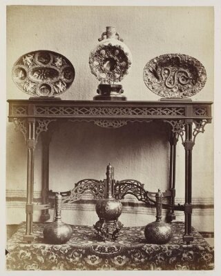 Works of art in pottery, glass, and metal in the collection of John Henderson, Plate XIII, Palissy and Beder ware