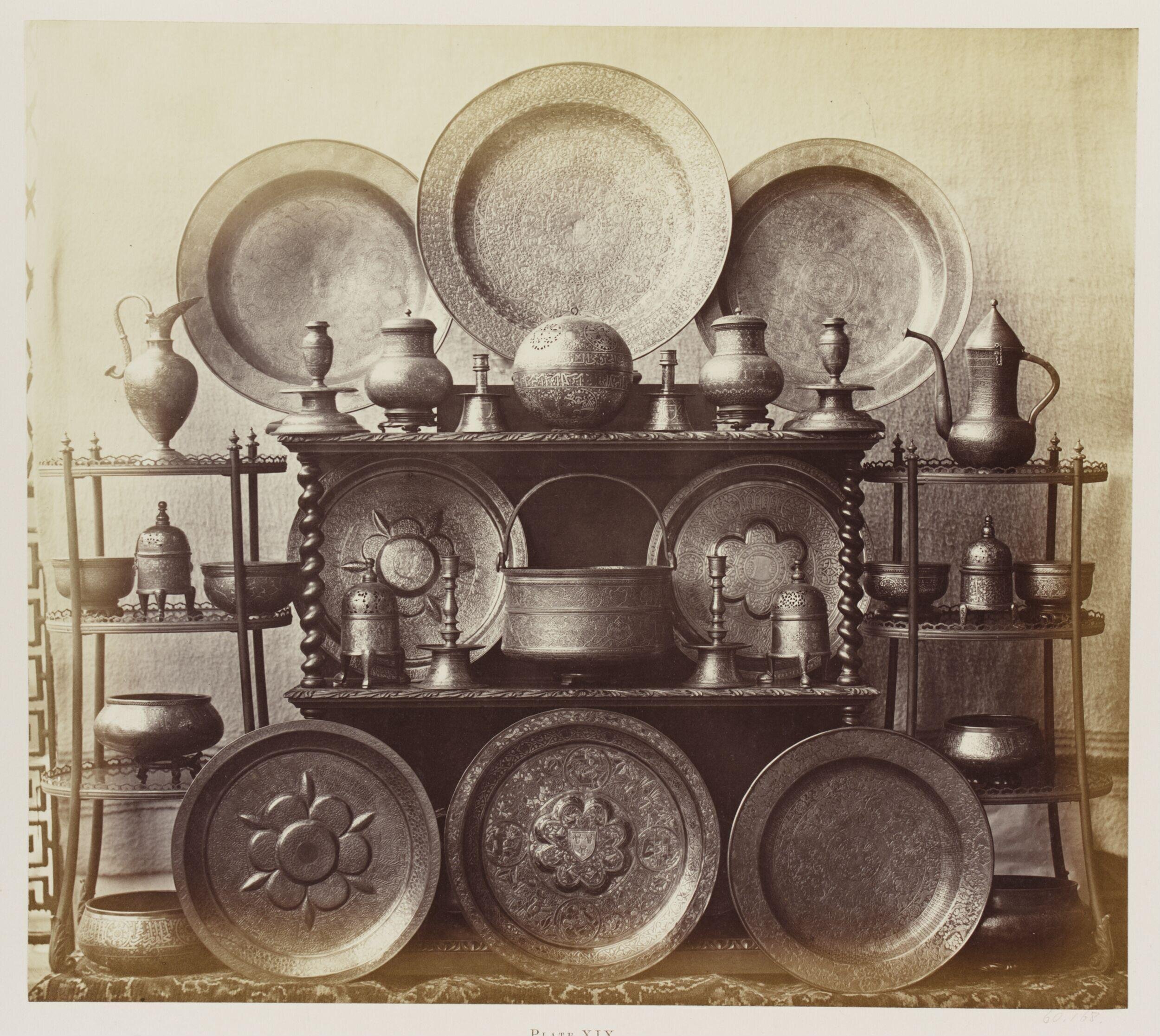 Works of art in pottery, glass, and metal in the collection of John Henderson, Plate XIX, Moorish and Venetian metalwork