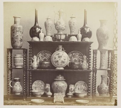 Works of art in pottery, glass, and metal in the collection of John Henderson, Plate XVI, Chinese and Japanese plates and vessels