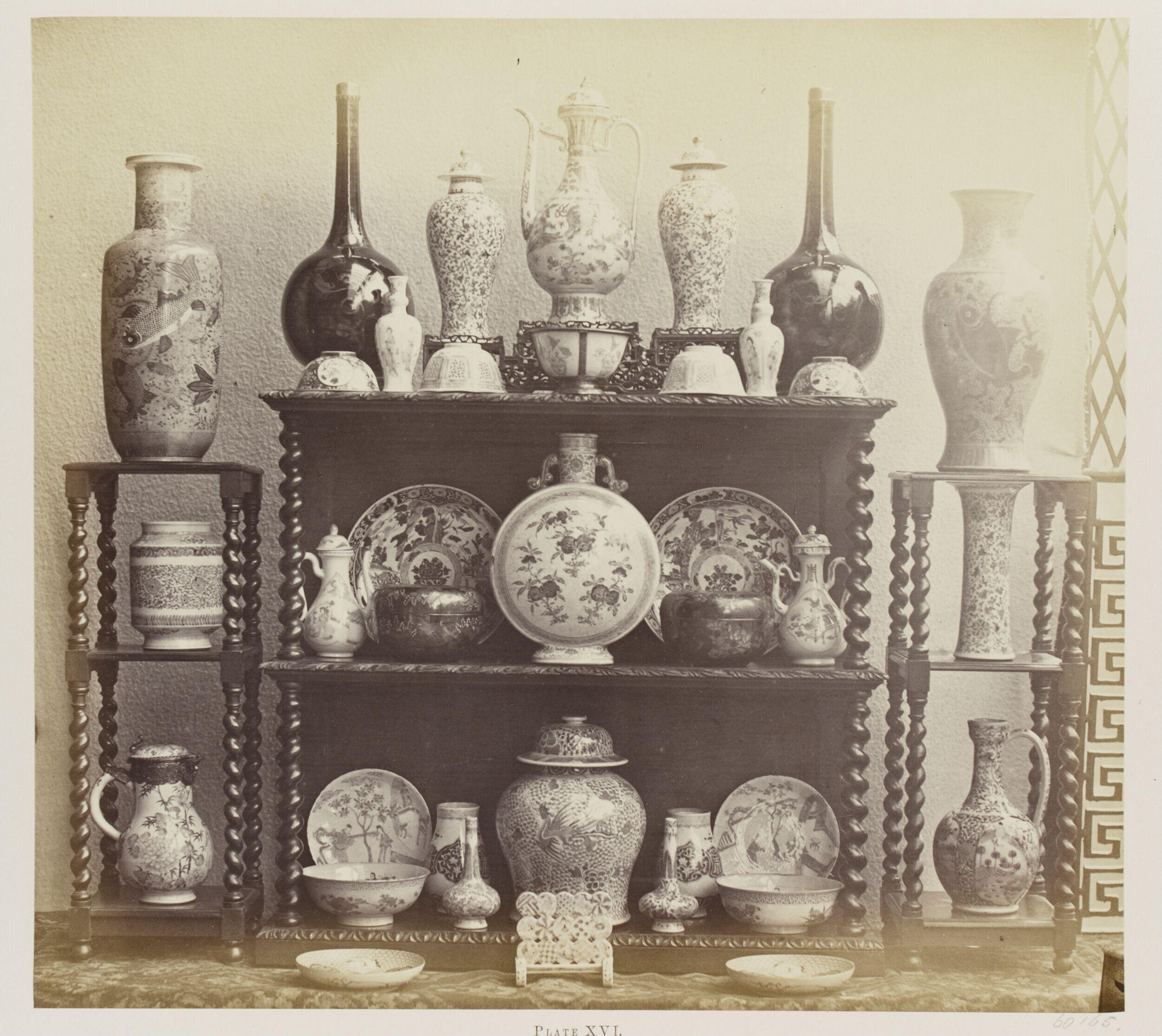Works of art in pottery, glass, and metal in the collection of John Henderson, Plate XVI, Chinese and Japanese plates and vessels