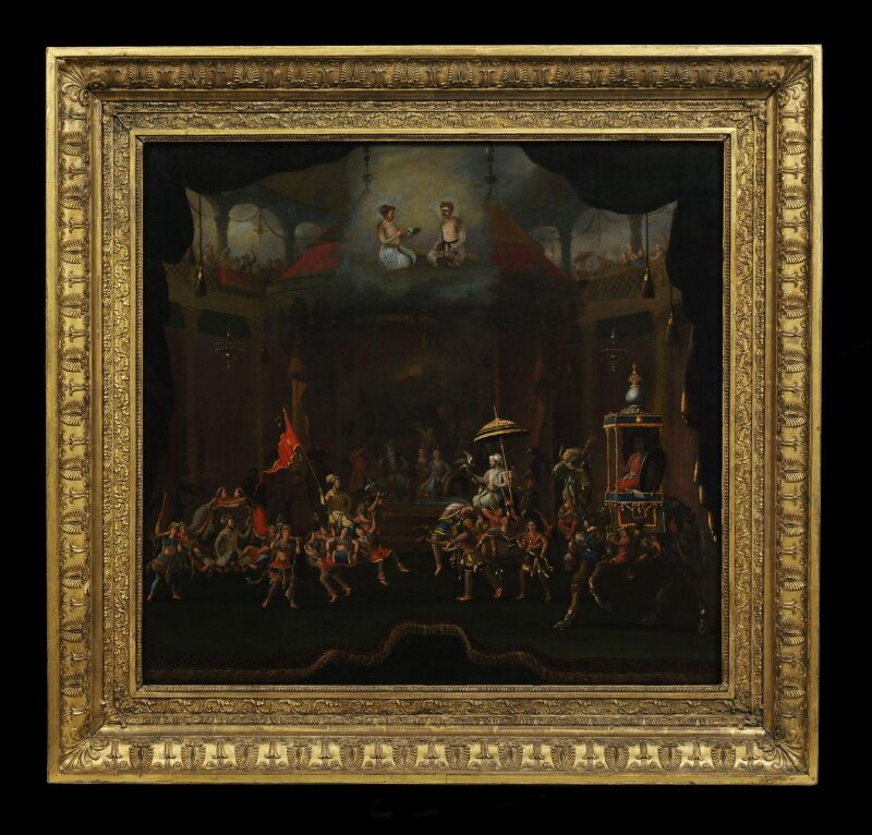 Parade of the Sons of Shah Jahan on Composite Horses and Elephants