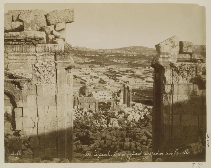 Jordan, Gerasa, Gateway to Temple (inner side) looking over the city top image