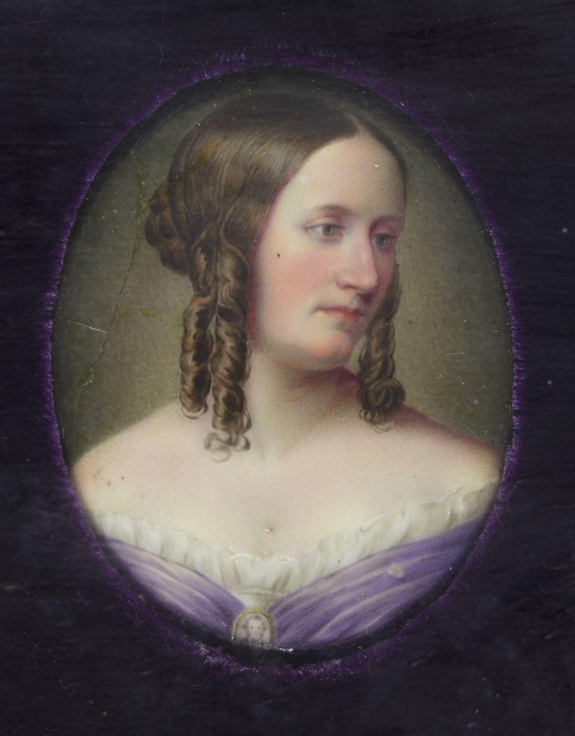 Portrait miniature of Emma Simpson, John Simpson, 1850