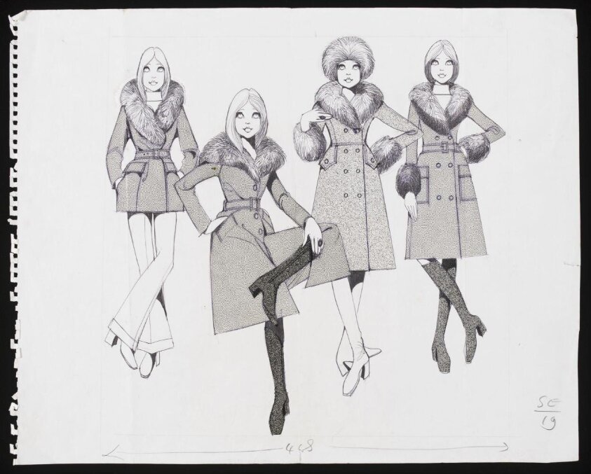 Fashion illustration by Veronica Papworth