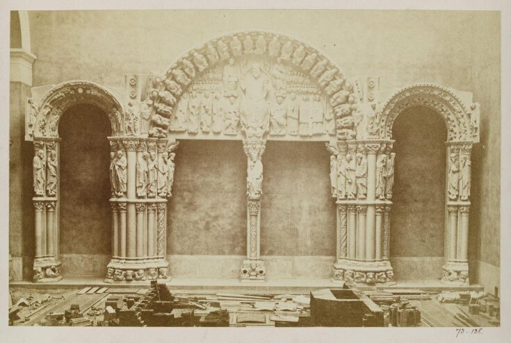 Cast of Portico de la Gloria; Archivolt of Central Doorway, the Cathedral of Santiago de Compostella in Spain top image