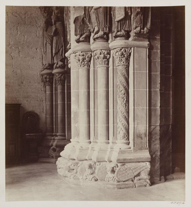 Cathedral, Santiago, Spain, Portico de la Gloria, details of columns top image