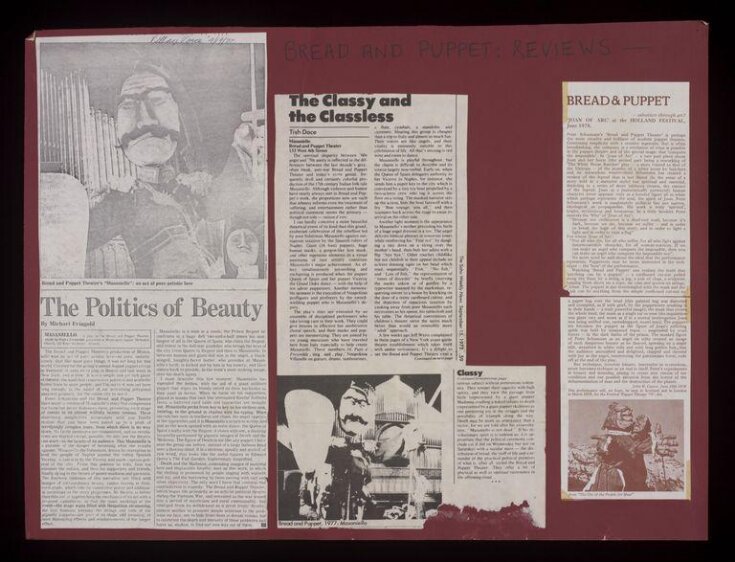 Cuttings relating to Bread and Puppet Theatre Company top image