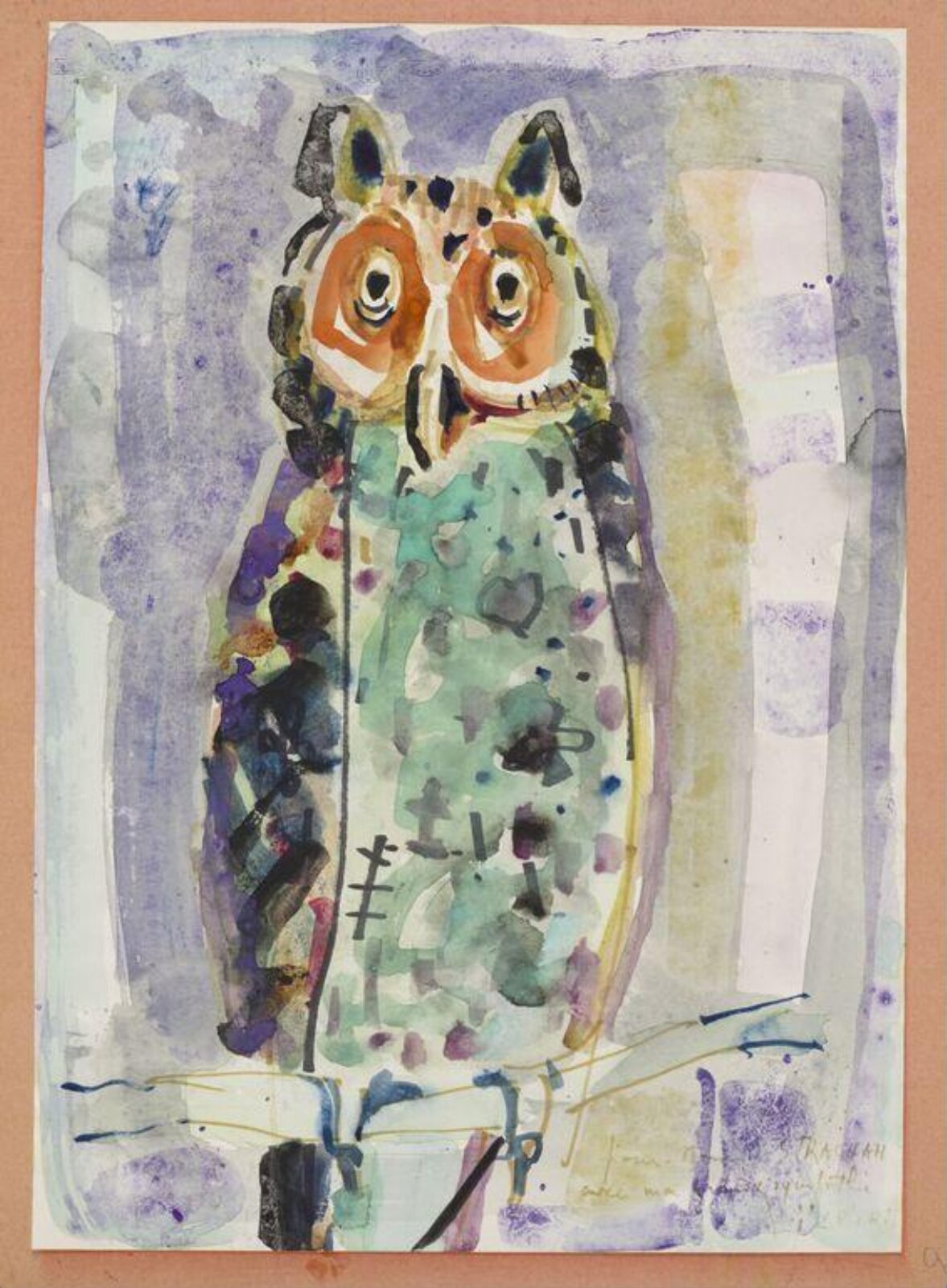Watercolour, Paul Aizpiri, probably mid 20th century