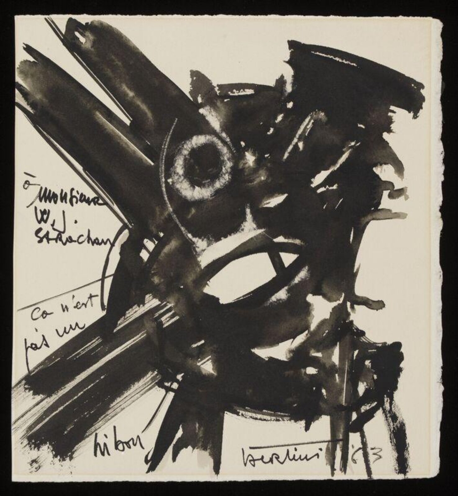 Drawing, Gianni Bertini, 1963