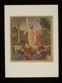 Copy after the painting The Resurrection by Piero della Francesca in the Palazzo Communale, Borgo San Sepolcro thumbnail 1