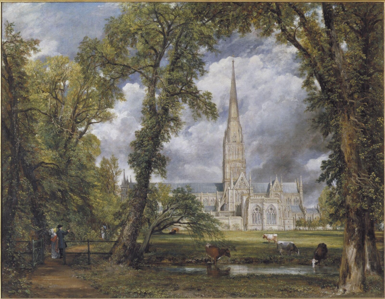 Вид на собор в Солсбери из епископского сада, Джон Констебл, 1823