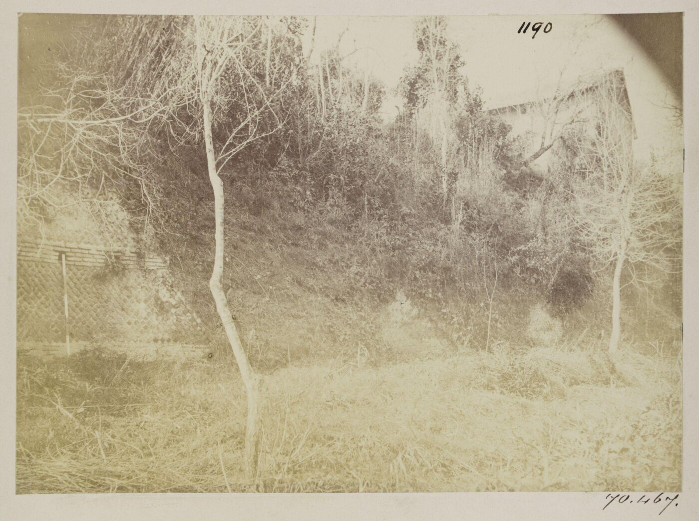 Parker, John Henry, Houses of the Empire - Part of a House (?) of the first century, of Cilo (?), against the cliff of the Aventine, under S. Balbina.