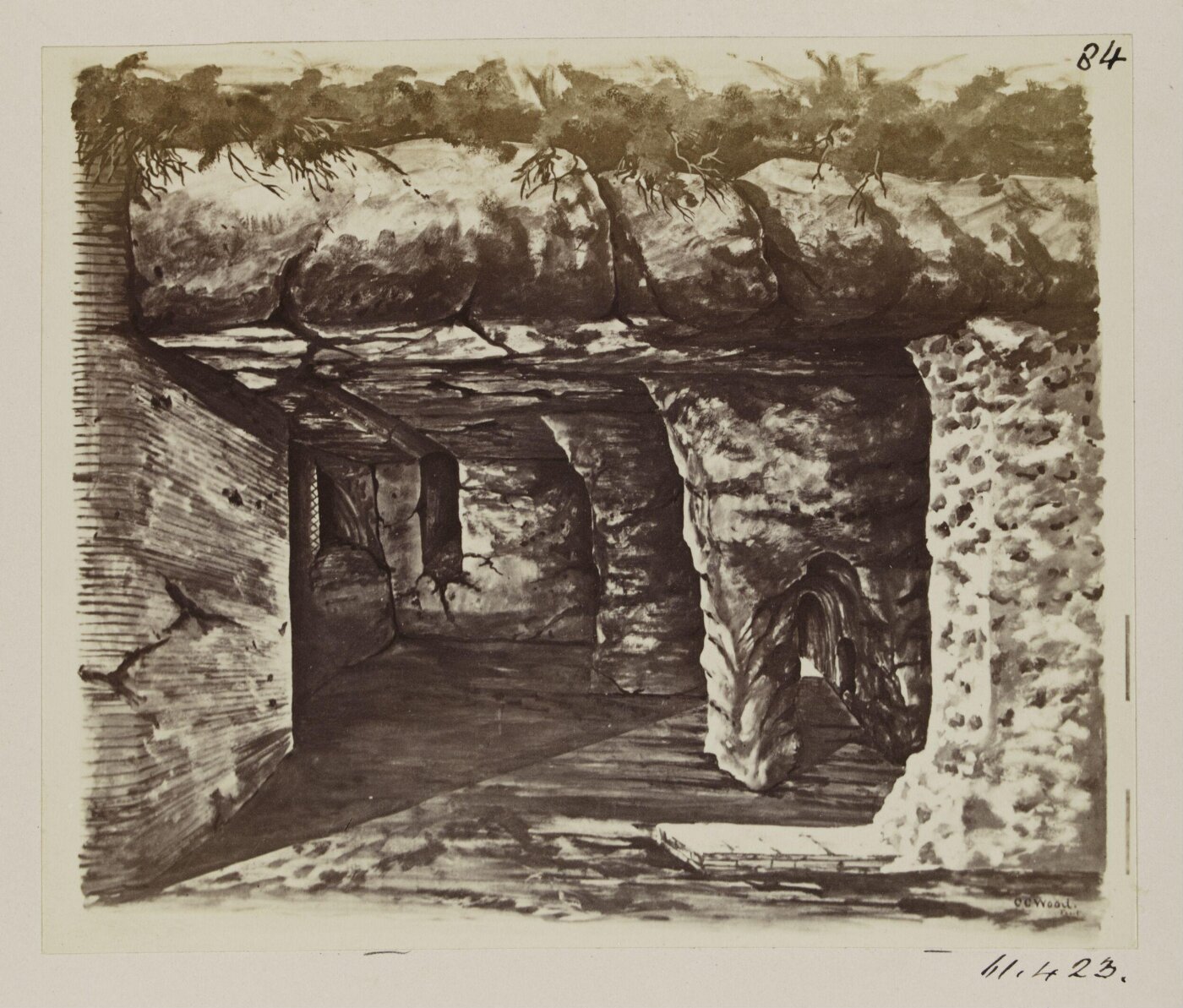 Parker, John Henry, Aqueducts I. Embouchure of the Appia (?) or Specus Fauni (?) in a cave under the Aventine, between the Porta Trigemina and the Marmorata.