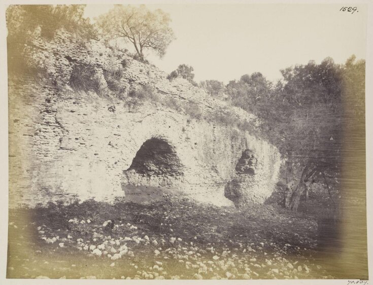 Aqueducts - Tivoli, Anio Novus, A.D. 50, Bridge or Arches across a small valley called the Archinelli, above the road to Carciano on the left. top image