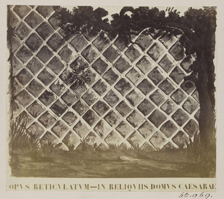 Construction of Opus Reticulatum in the Ruins of a Palace of the ...