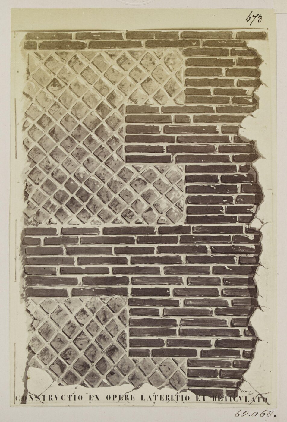 Parker, John Henry, Construction of Lateritian and Reticulated Work of the time of Hadrian, from his Villa, A.D. 120.