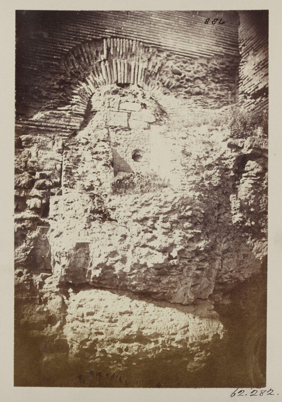 Parker, John Henry, Aqueducts - Specus of Aqueduct between the Porta Latina and the Porta S. Sebastiano, from the road.