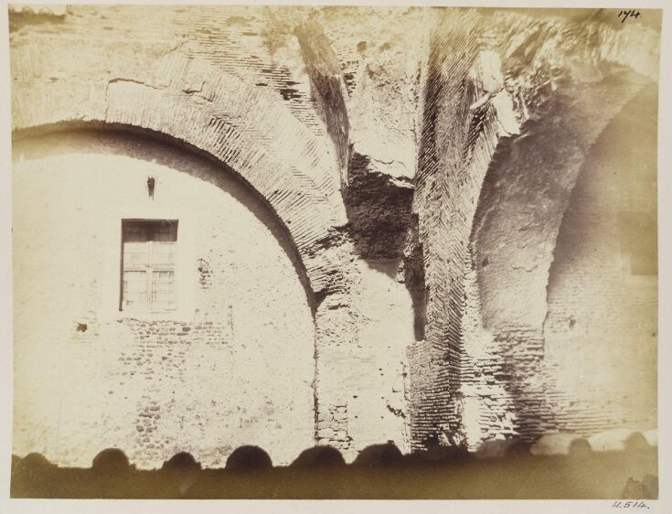 Palace of the Lateran - View of a portion of a Hall inside the Walls, c. A.D. 50, with brick Arches of peculiar construction. top image