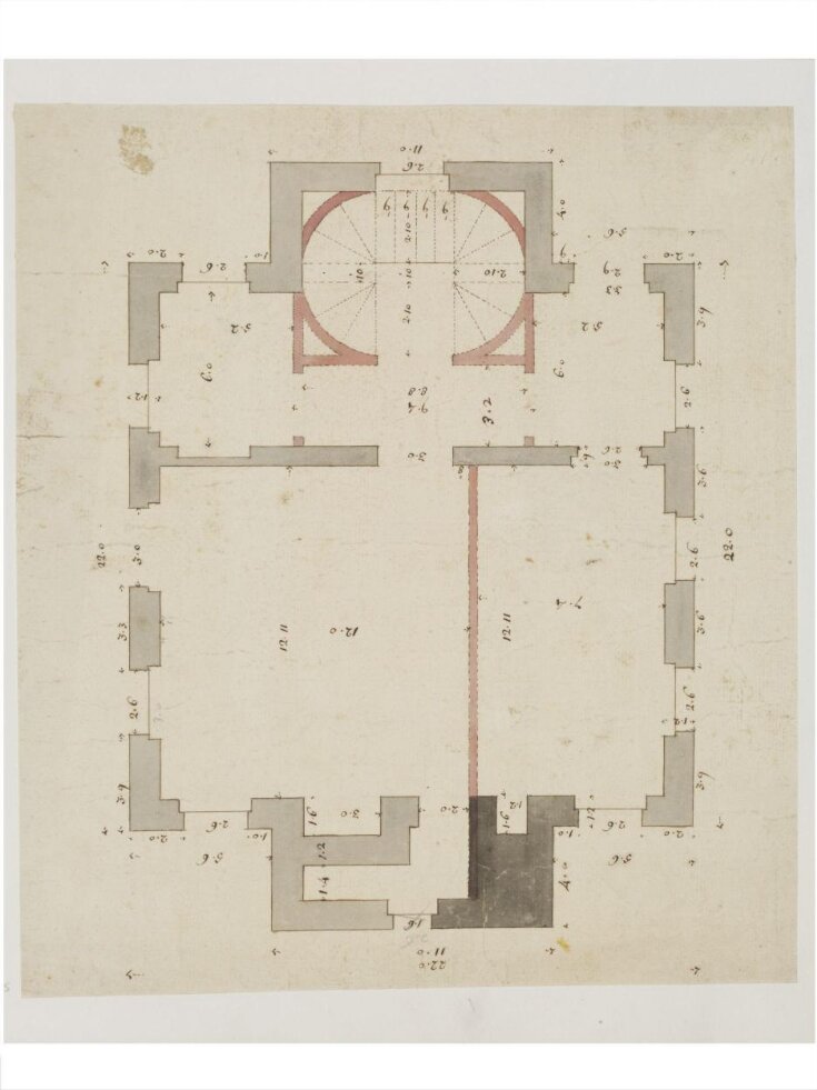Plan of a building, possibly the New White Tower, Greenwich top image