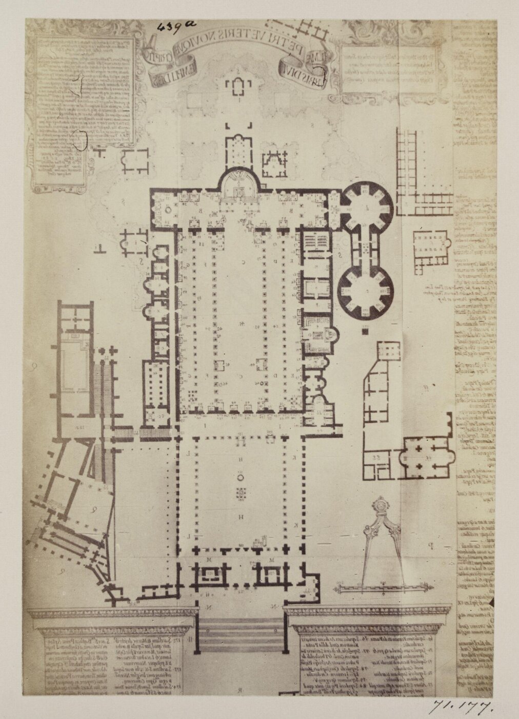 Parker, John Henry, Plan of the Church of Old S. Peter's, with the Atrium, Chapels, and Offices.