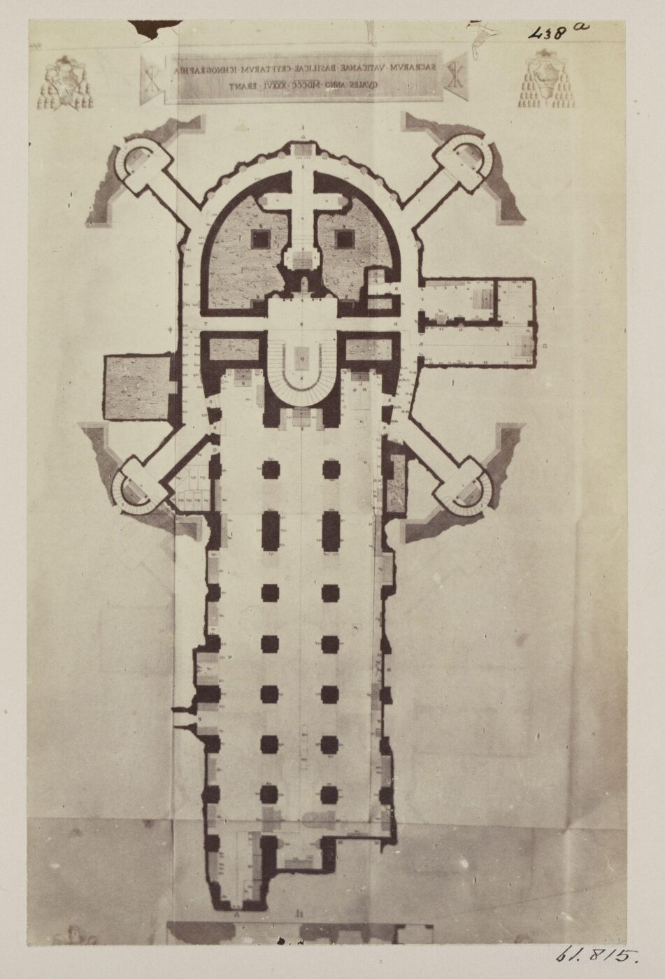 Parker, John Henry, Churches - Plan of the Crypt of the Old S. Peter's, in the Vatican