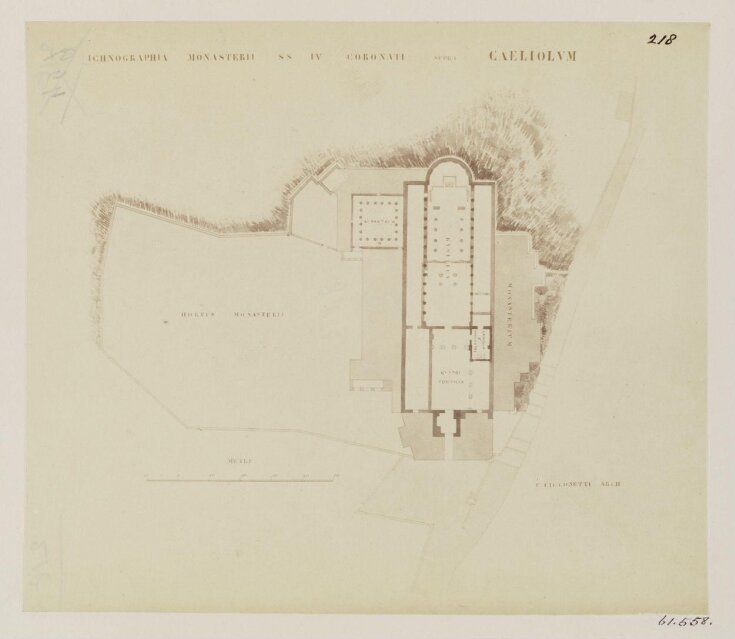 Medieval - Fortified Convent of the Quattro Santi Coronati, A.D. 626. Plan. top image