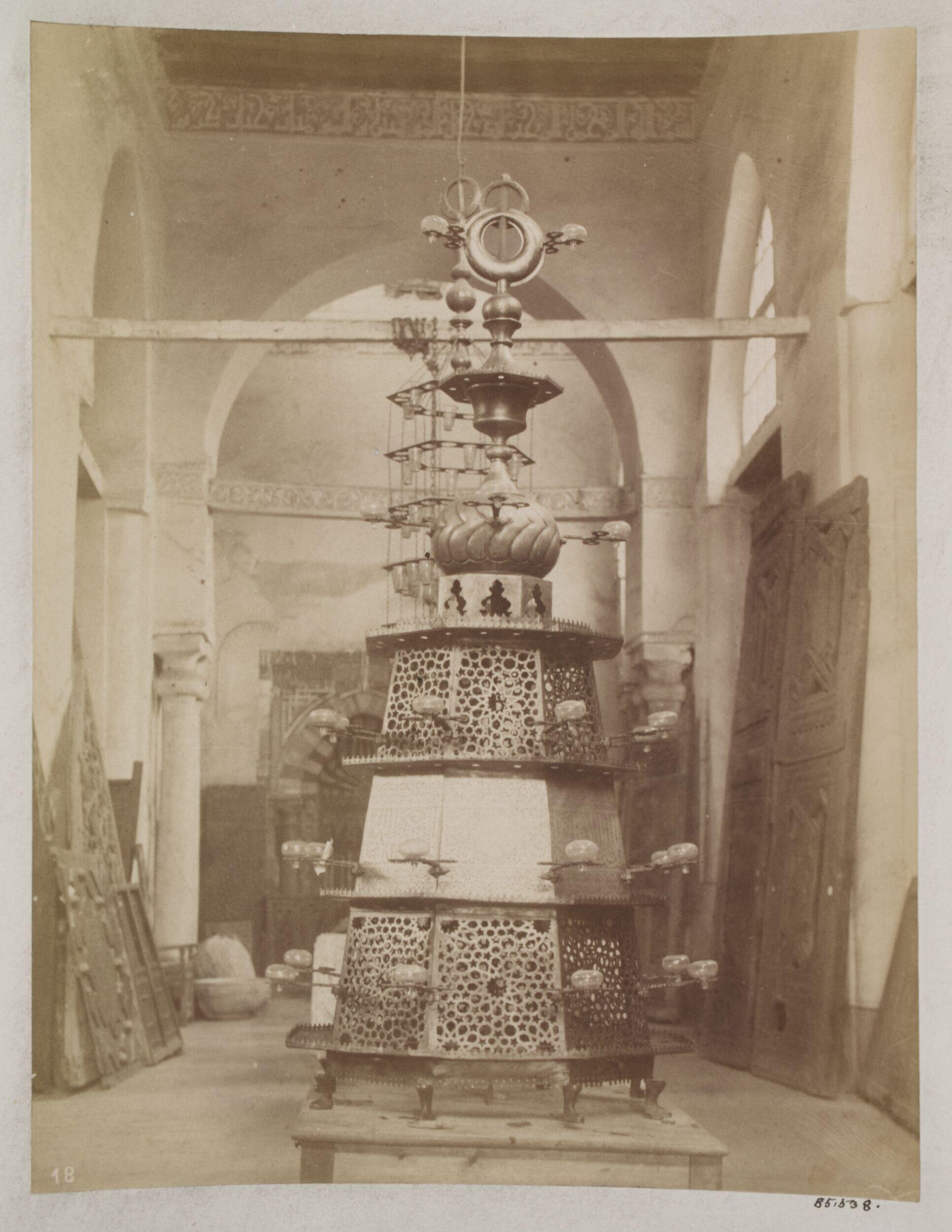 Bronze lamp from the Mosque of Qadi ‘Abd-el-Basit, Cairo