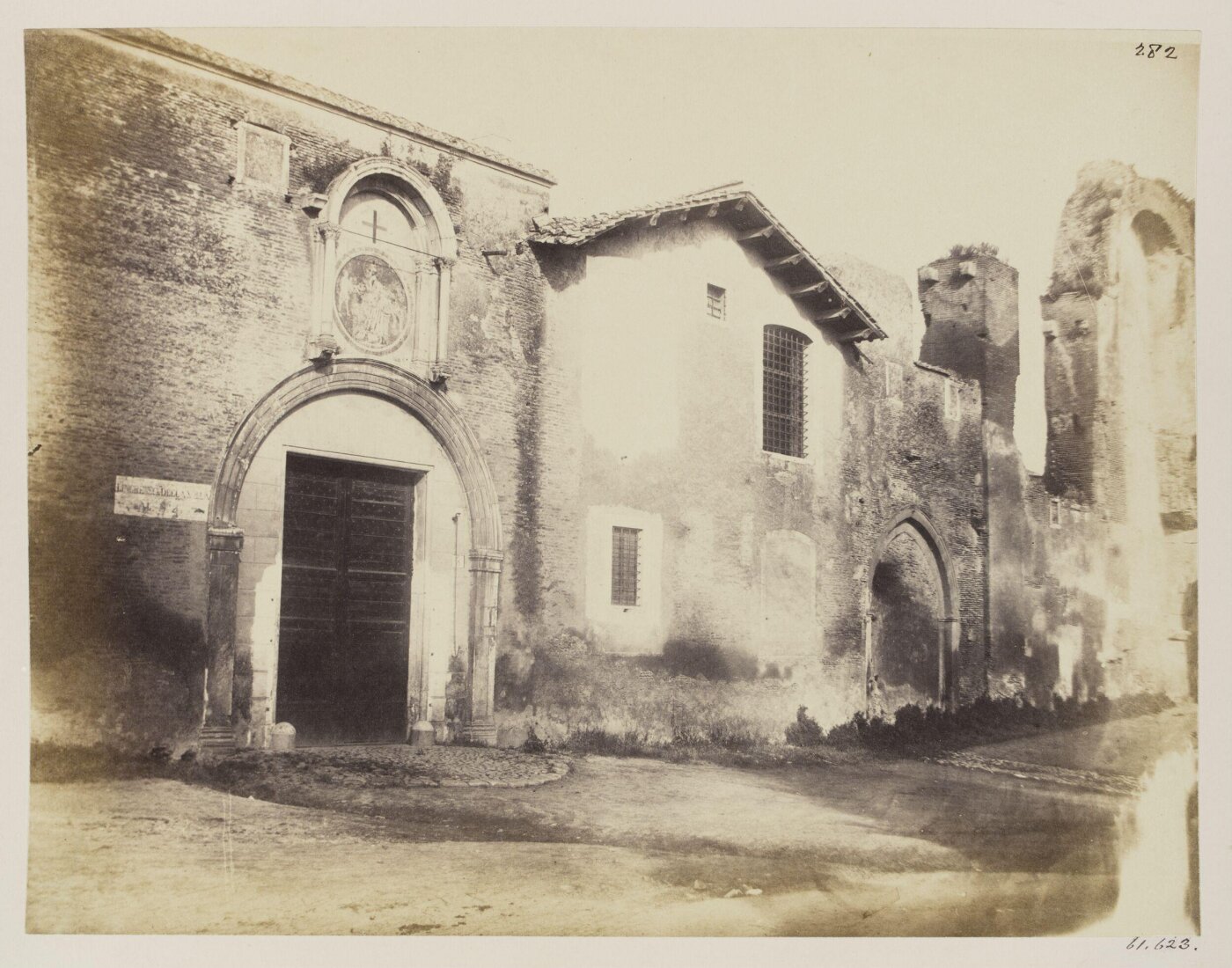 Parker, John Henry, Churches - Entrance to the Monastery of the Redemptorists, on the Caelian, with Mosaic, A.D. 1250.