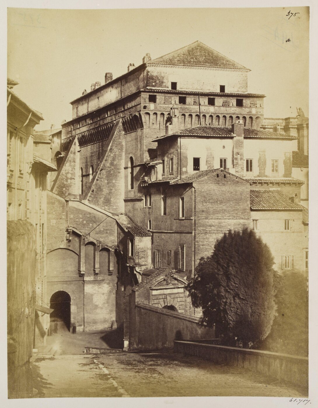 Parker, John Henry, Medieval Rome, the Borgo or Leonine City - The Vatican, Court-yard, and exterior of the Sistine Chapel.