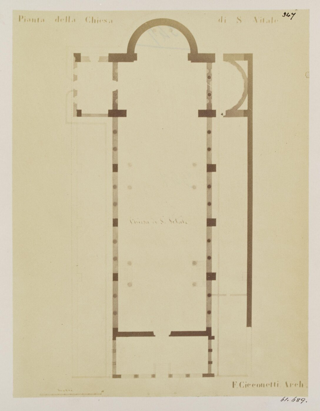 Parker, John Henry, Church of S. Vitale in the Valley of Quirinus - Plan.