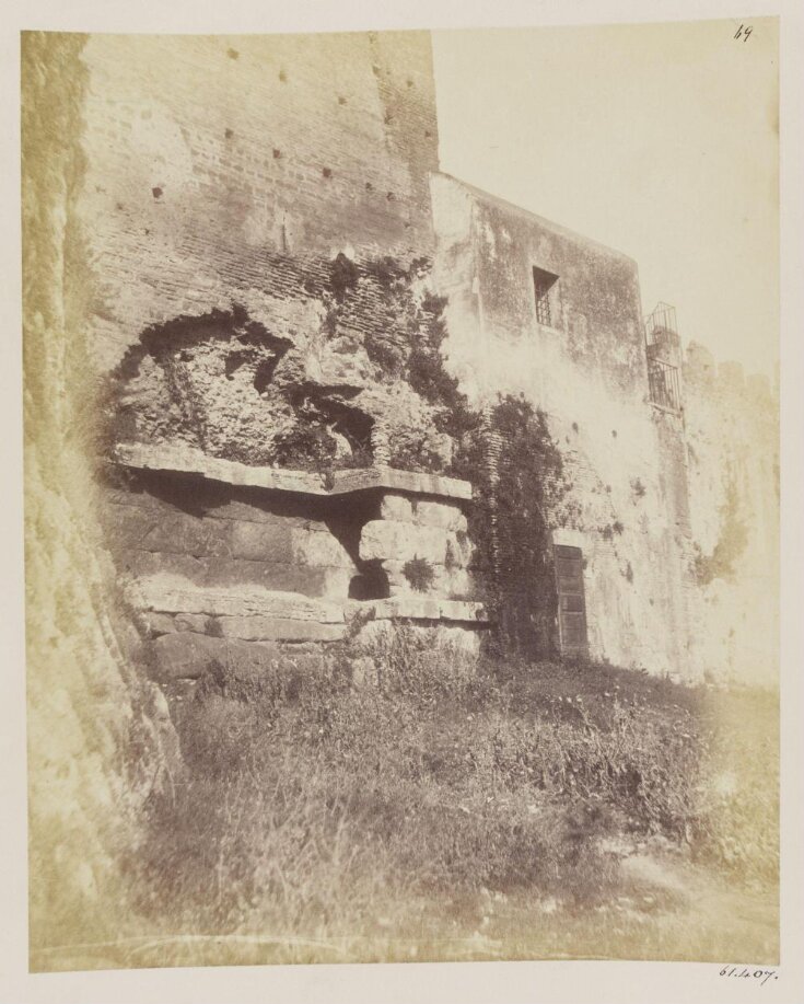 Aqueducts III. - Specus of the Aqua Marcia, B. C. 145, with remains of the Tepula and Julia over it, in the wall near the Porta S. Lorenzo, taken A. D. 1865. top image