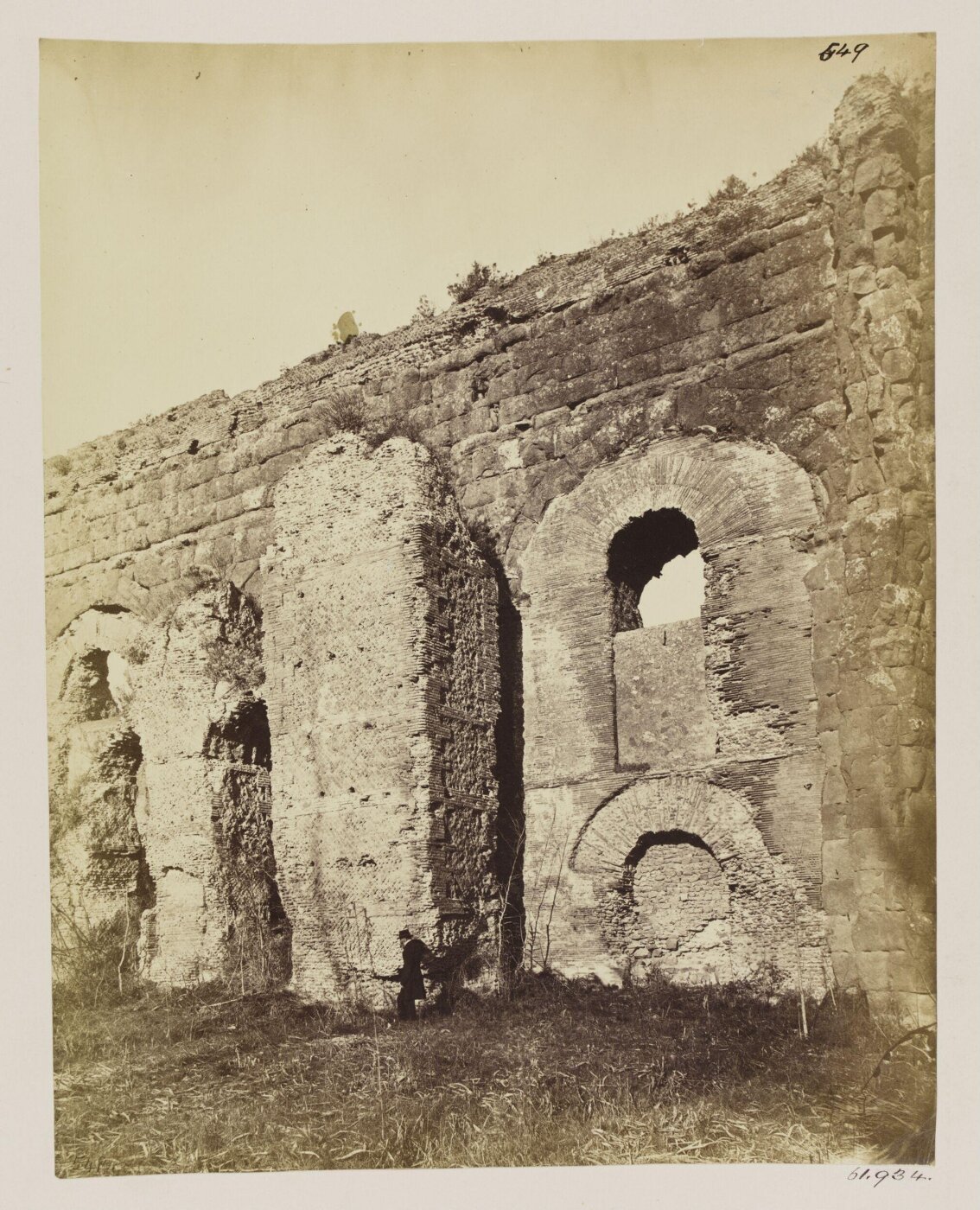 Parker, John Henry, Aqueducts VIII. and IX.- Claudia and Anio Novus. Stone Arcade, with repairs in brick by Nero, near the Porta  Furba.