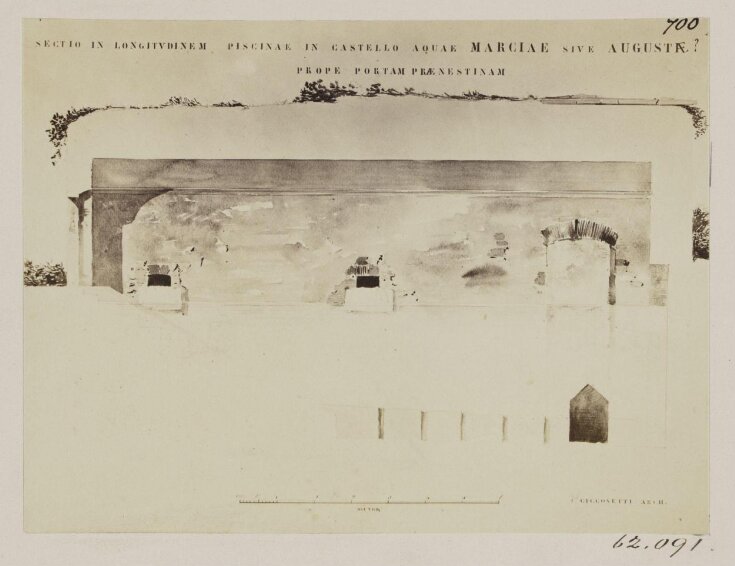 Aqueducts - Longitudinal Section of the Reservoir of the Aqua Marcia, near the Porta Maggiore. top image