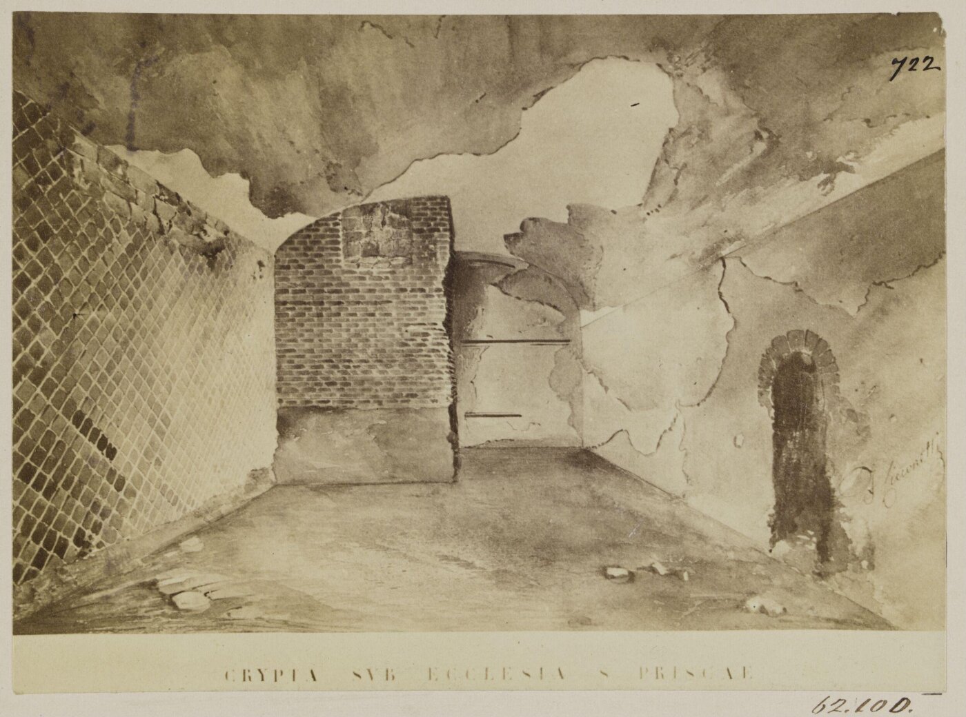 Parker, John Henry, Church of S. Prisca - View in the Crypt, or Chamber of Priscilla.