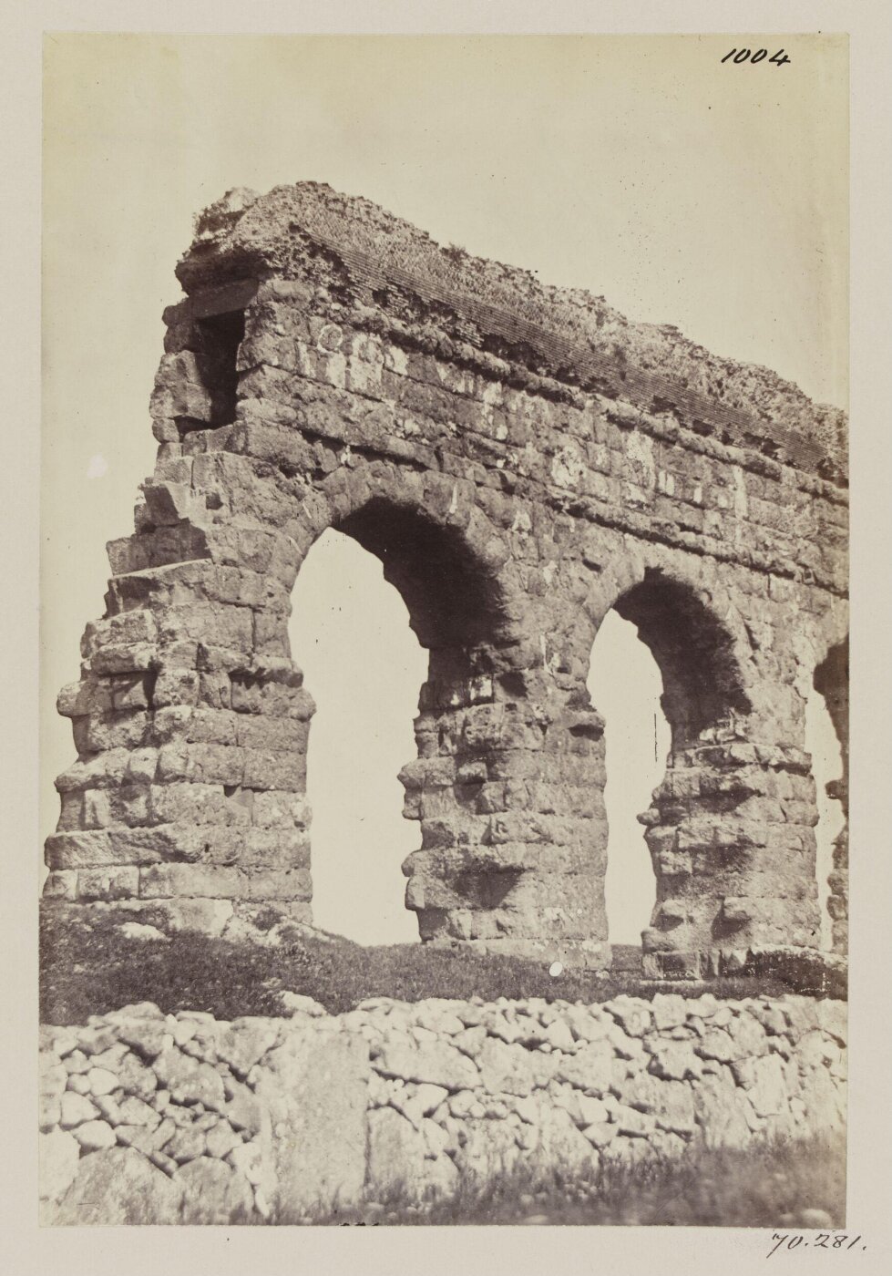 Parker, John Henry, Aqueducts - Two Arches of Claudius and the Anio Novus, five miles from Rome, shewing the Specus.