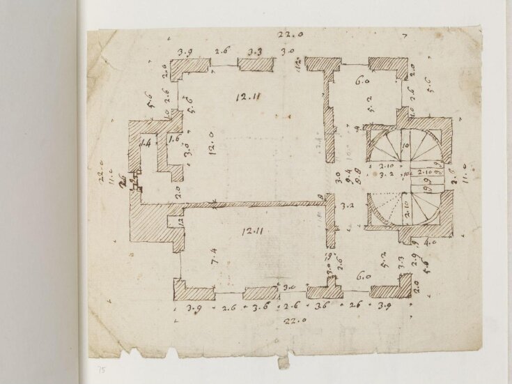 Sketch plan of a building, possibly the New White Tower, Greenwich top image