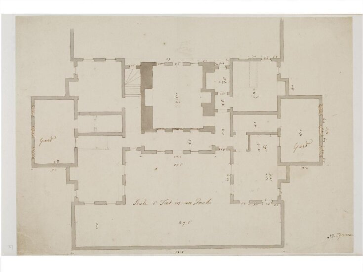 Plan Of A House Claremont Surrey Sir John Vanbrugh V A Explore The Collections