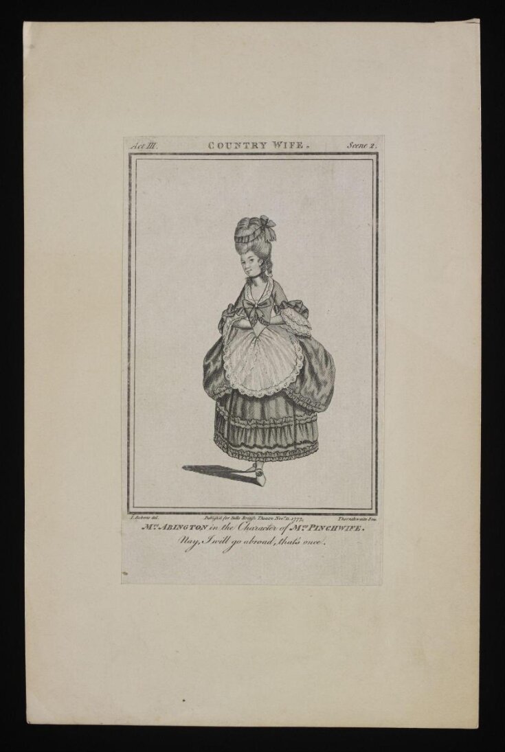 Mrs Abington in the Character of Mrs Pinchwife image