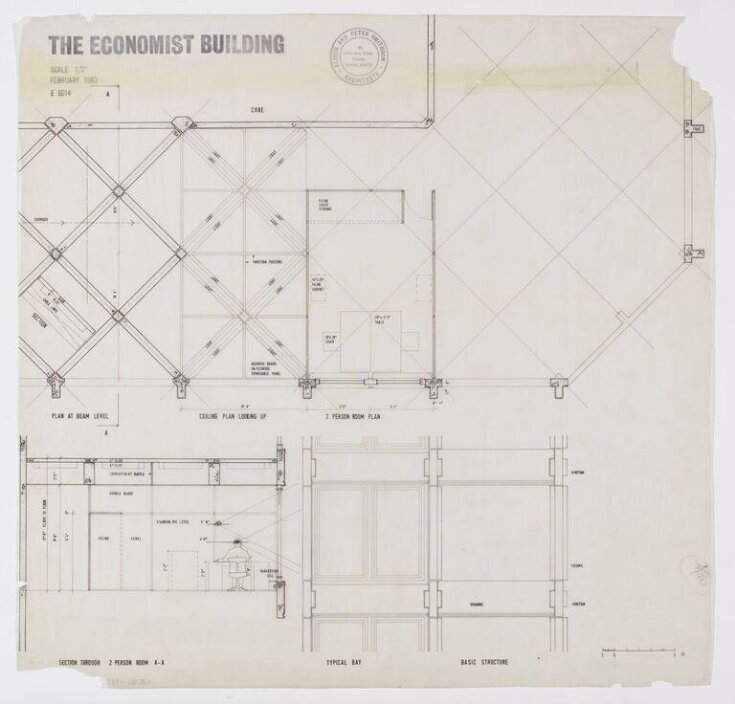 Architectural drawing of the Economist Building top image