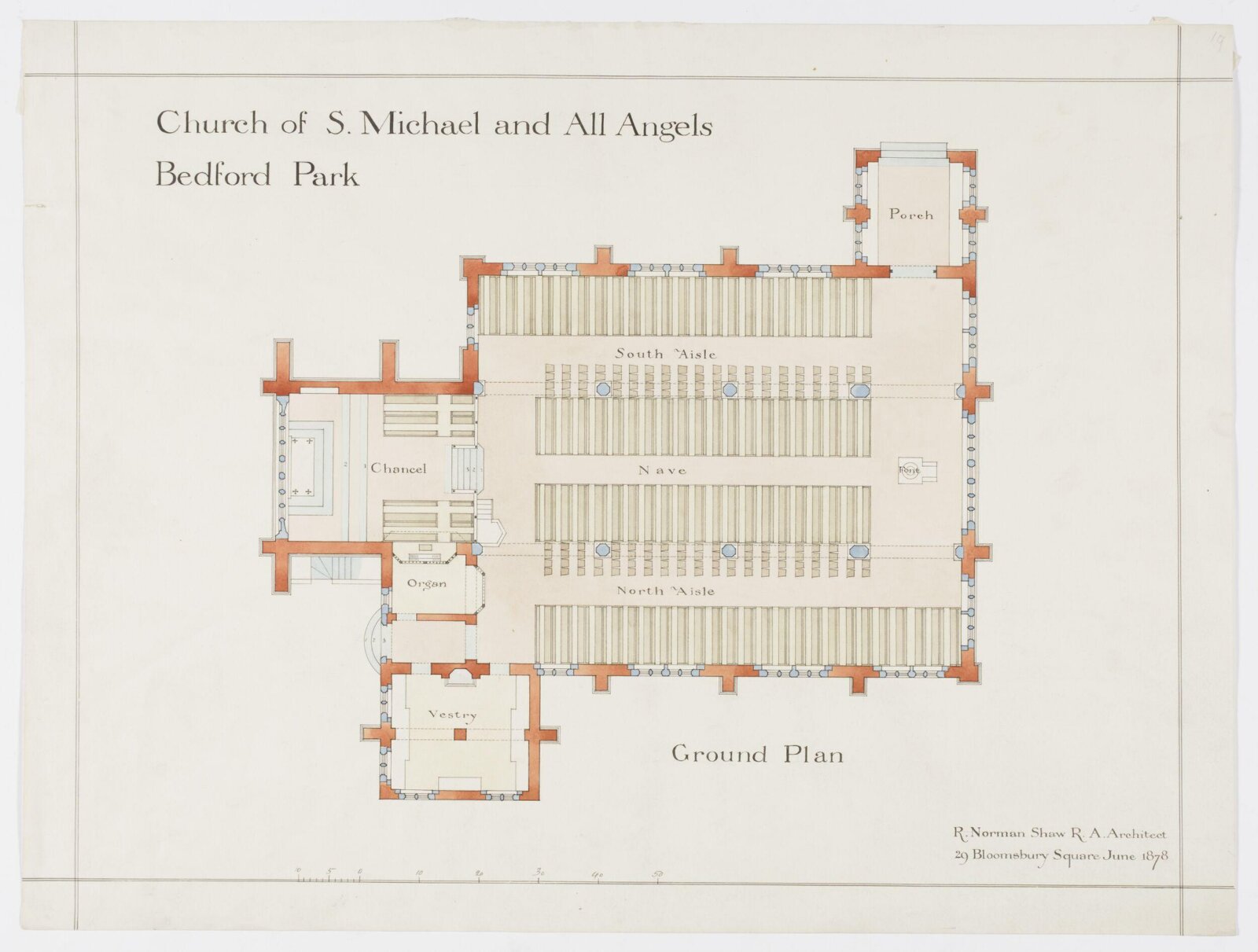 Drawing, Richard Norman Shaw
