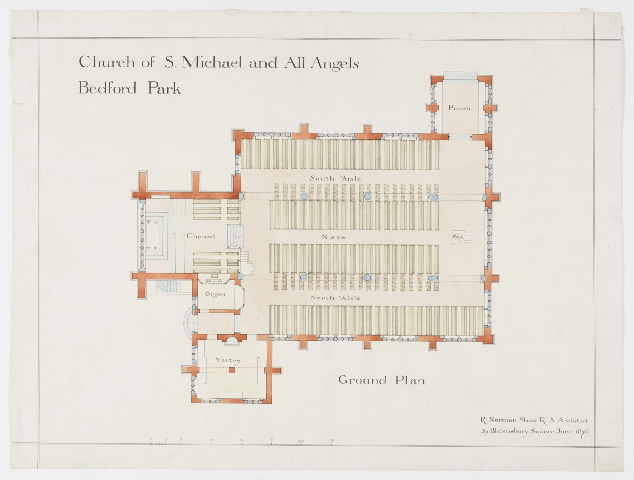 Drawing, Richard Norman Shaw