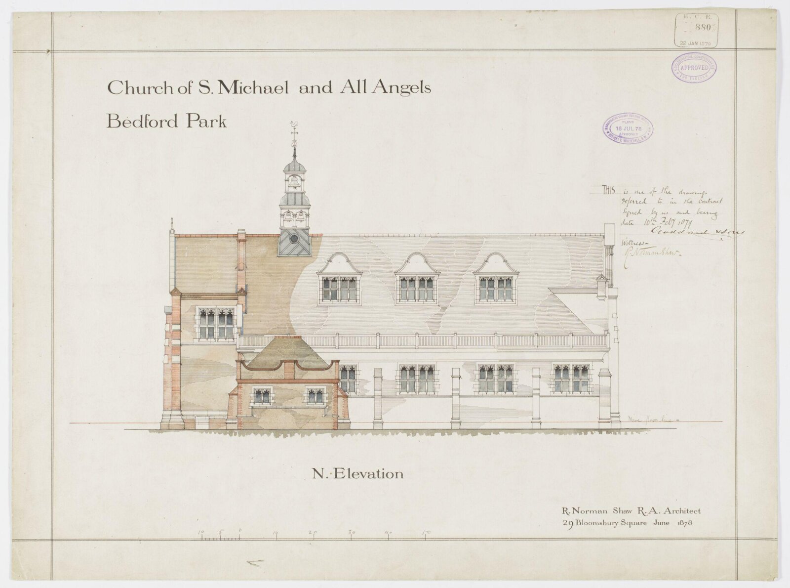 Drawing, Richard Norman Shaw