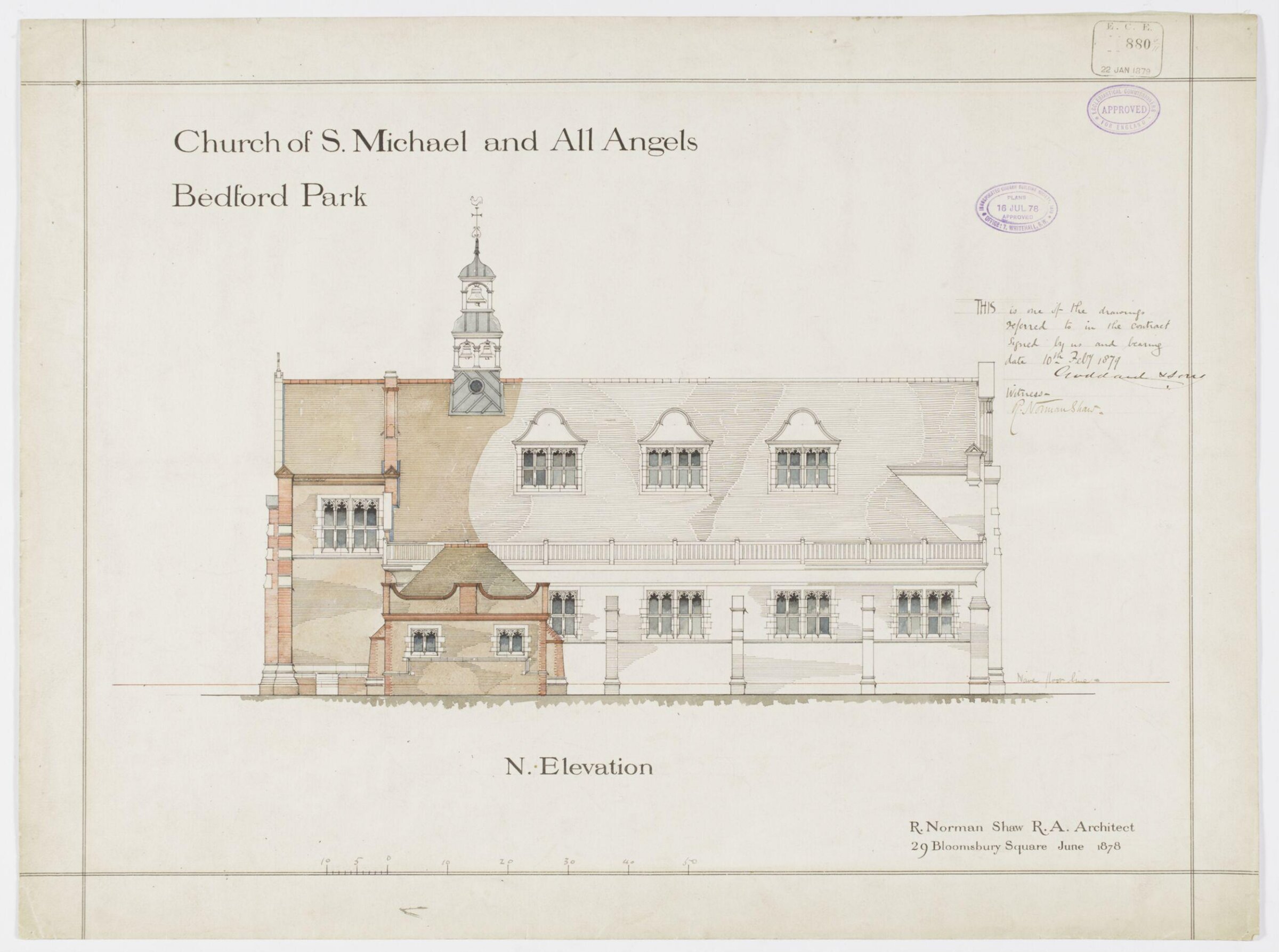 Drawing, Richard Norman Shaw