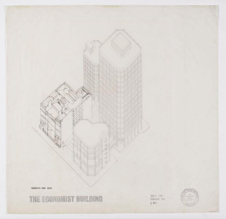 Architectural drawing of the Economist Building top image