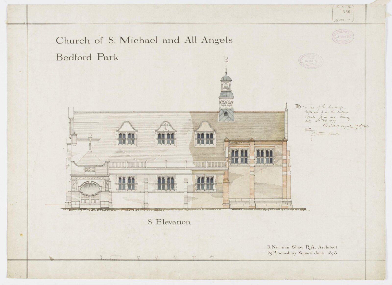 Drawing, Richard Norman Shaw