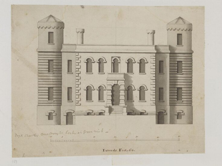 Design for the south elevation, Vanbrugh House, Greenwich top image