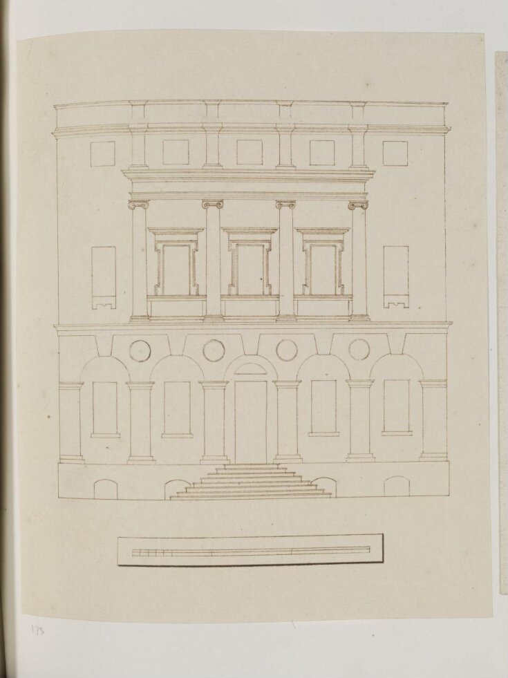 Elevation of a house with four stories for an unidentified project top image