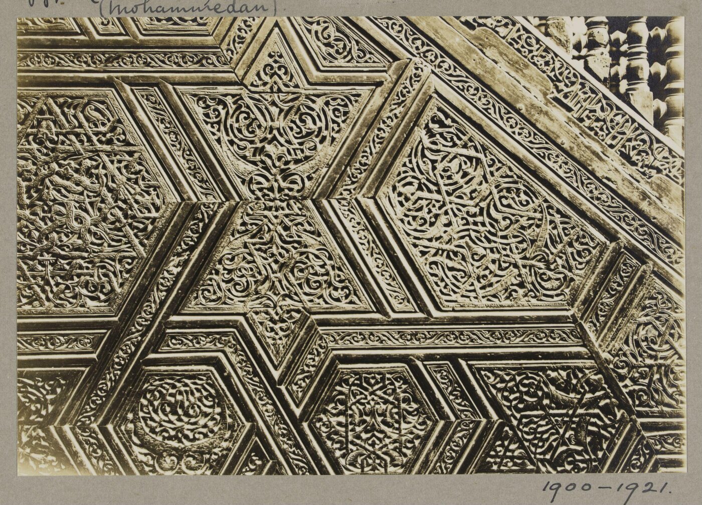 K.A.C. Creswell, Details from the right side of the Badr al-Jamali minbar in the Ibrahimi mosque, Hebron